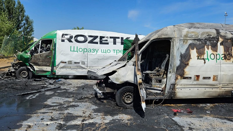 RazomUA - Russischer "Shahed" trifft Rozetka-Lager bei Kiew, ein Mitarbeiter getötet
