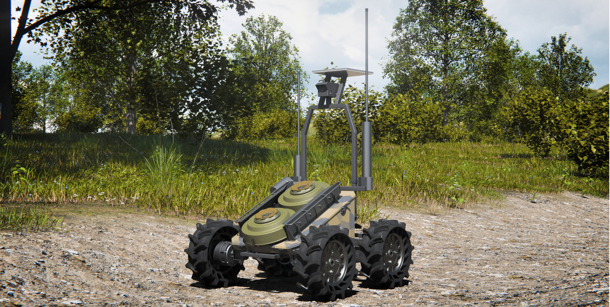 RazomUA - Le robot combattant "Gnome" a appris à regarder vers le haut : un drone attaché au-dessus d'une plateforme de combat n'est pas une nouveauté, mais c'est la première fois sur un robot terrestre ukrainien