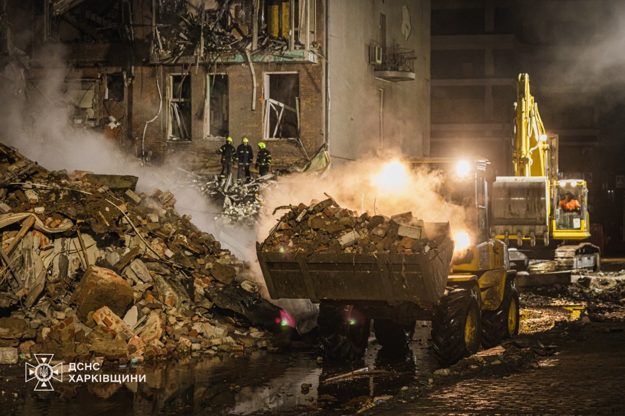 RazomUA - After "Iskander" strikes on Kharkiv: up to five people trapped under rubble, clearance may take another two days
